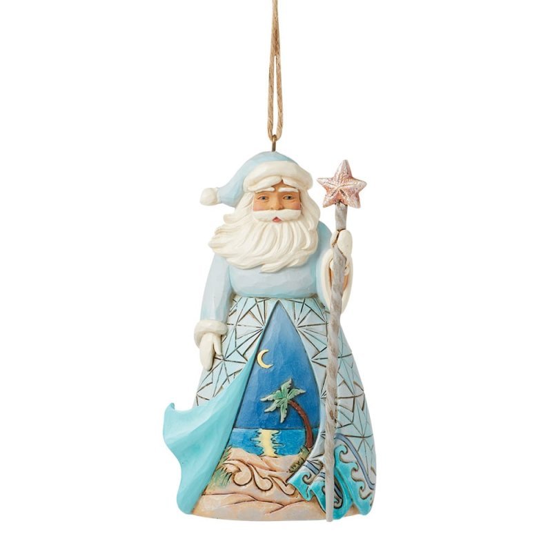 Coastal Santa Hanging Ornament 15 cm