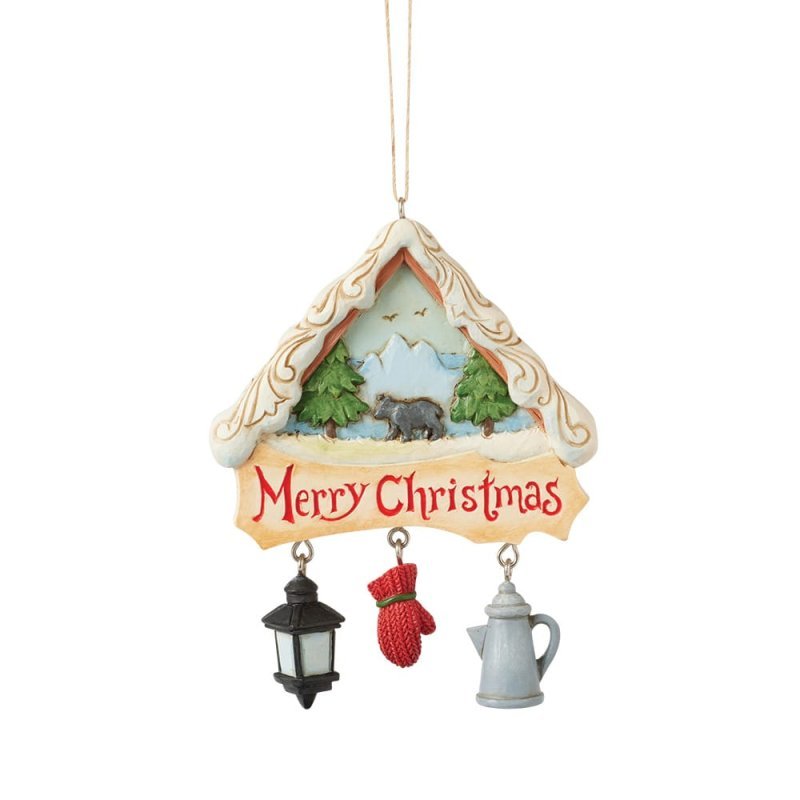 Lodge Scene & Charms Hanging Ornament 11 cm