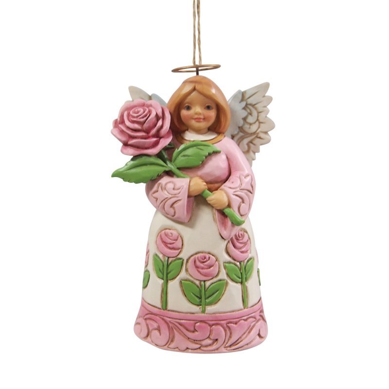Angel with Roses Hanging Ornament 11,5 cm