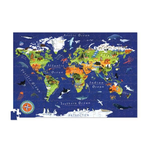 200-pc Puzzle + Poster/World Animals - Image 2