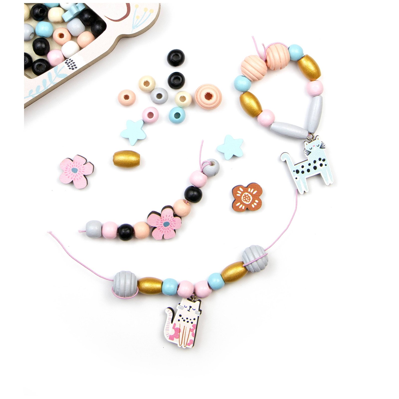 Ξύλινες Χάντρες Γάτα - Image 3