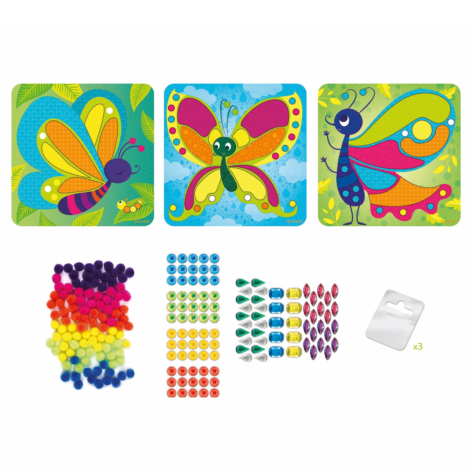 Πίνακες Με Πομ-Πον "Πεταλούδες" - Image 2