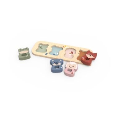 Ξύλινο Παζλ Με Ζωάκια 26x9x2 cm