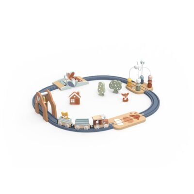 Ξύλινη Διαδρομή Με Τρενάκι 70x64x16 cm