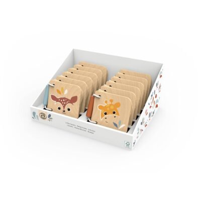 Ξύλινα Βιβλιαράκια Με Εικόνες (Ζούγκλα/Δάσος) (Ass 12 τεμ) 9x8x2 cm