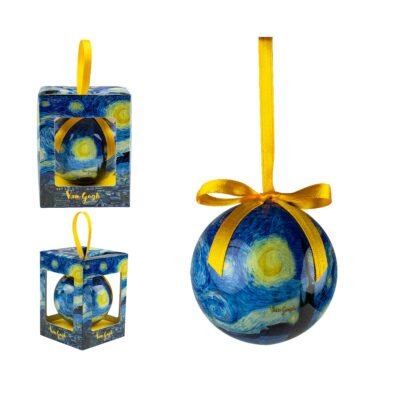 Χριστουγεννιάτικη Μπάλα Σε Συσκευασία "Nuit Etoilee" Van Gogh 7,5 cm