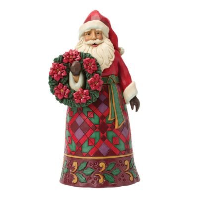 Santa with Poinsettia 31 cm