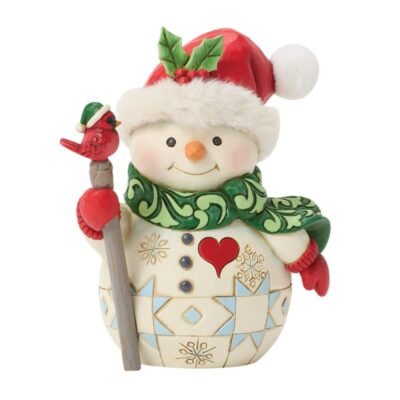 Snowman with Bird on Stick Pint 12,5 cm